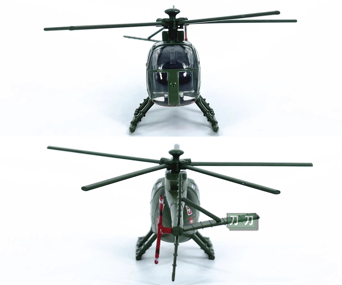 1-100 small-scale American OH-6A helicopter model alloy