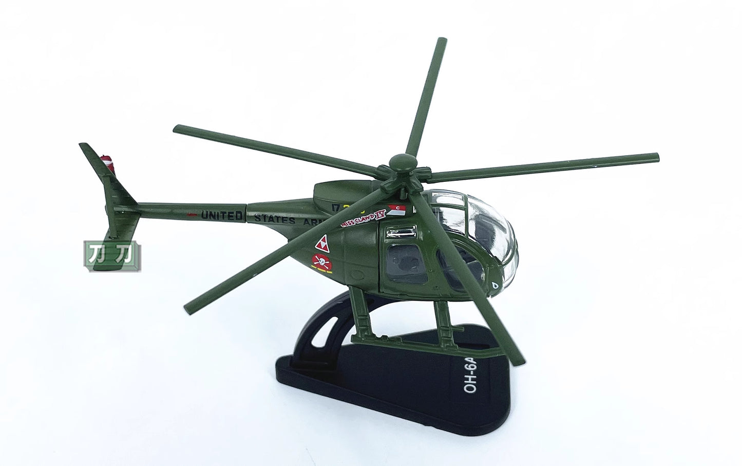 1-100 small-scale American OH-6A helicopter model alloy