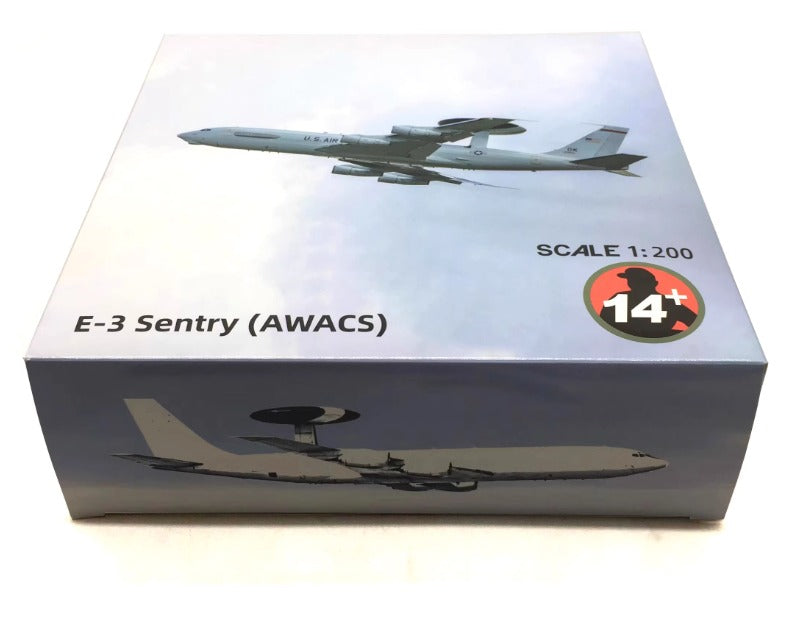 1-200 American Boeing E-3 AWACS Watchtower Alloy Fighter Aircraft Model FNsmodel