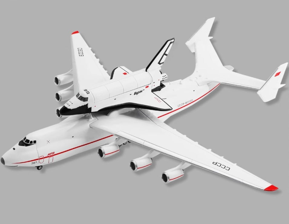 1-200 An-225 Buran Soviet An-225 aircraft alloy model with shuttle