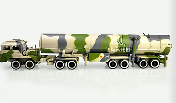 1-30 DF-31 intercontinental ballistic missile launcher alloy car model