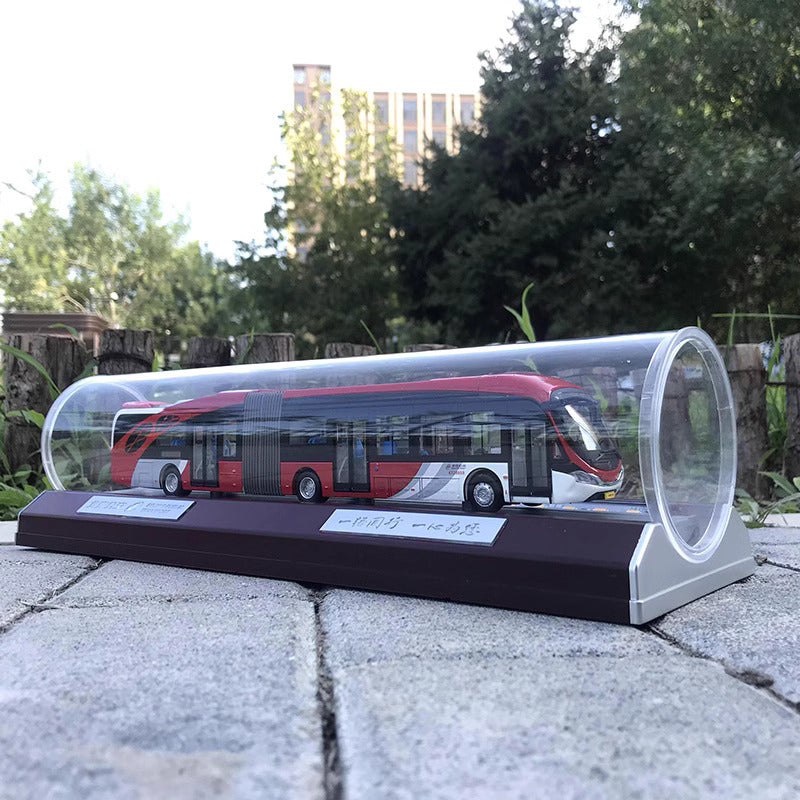 1-64 Beijing Bus No. 1 Yinlong articulated bus model