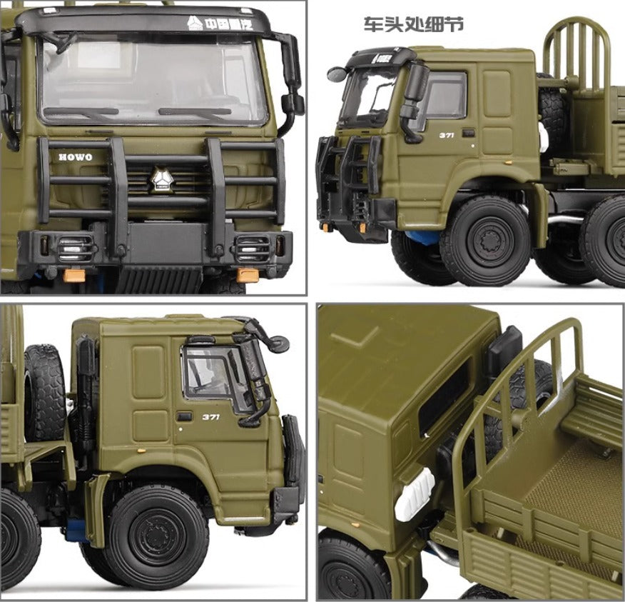 1/64 Howo 8X8 Military Truck Transporter Eight Wheel Balancer Shaft Alloy model