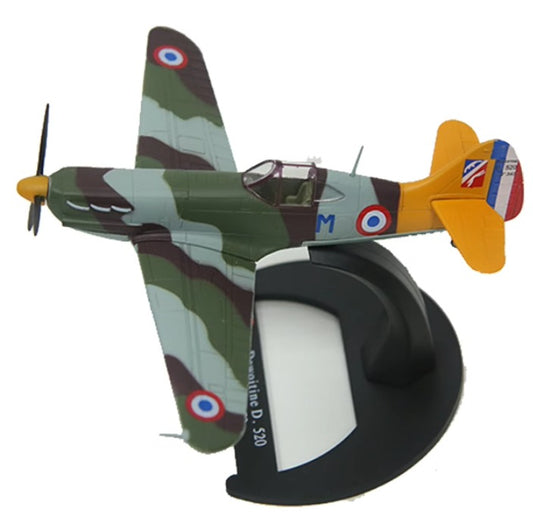 1-72 Bandai French D520 Aircraft De Watina D520 Air Force Fighter Model