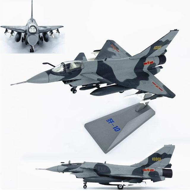1-72 Chinese Air Force J10 Raptor fighter alloy model