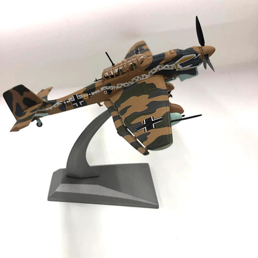 1-72 German WWII dive bomber Stuka JU87 alloy fighter aircraft model