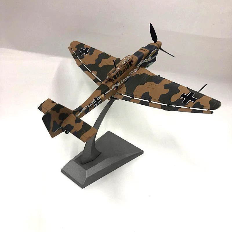 1-72 German WWII dive bomber Stuka JU87 alloy fighter aircraft model