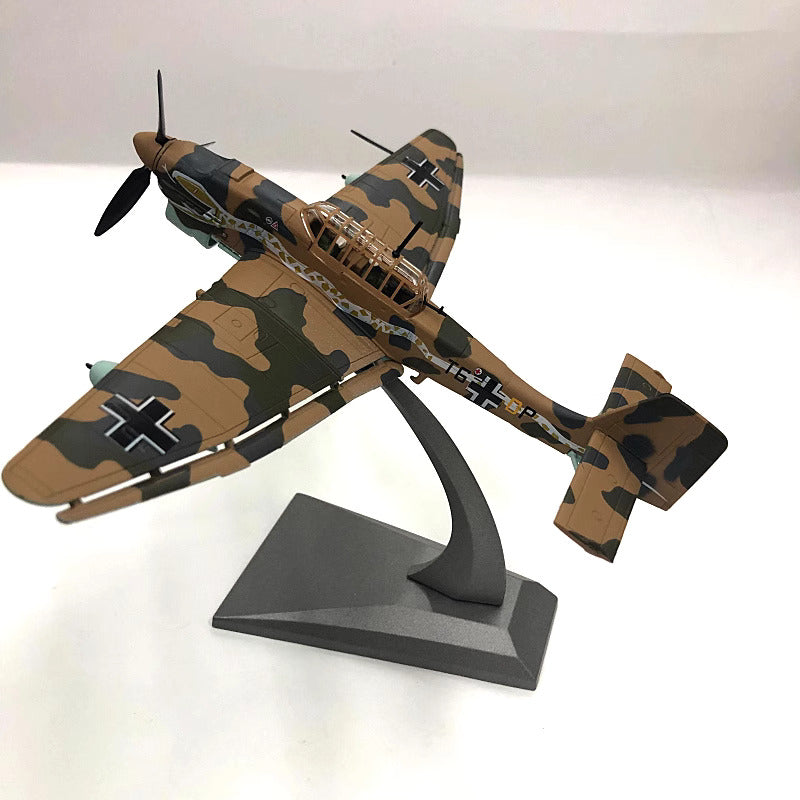 1-72 German WWII dive bomber Stuka JU87 alloy fighter aircraft model