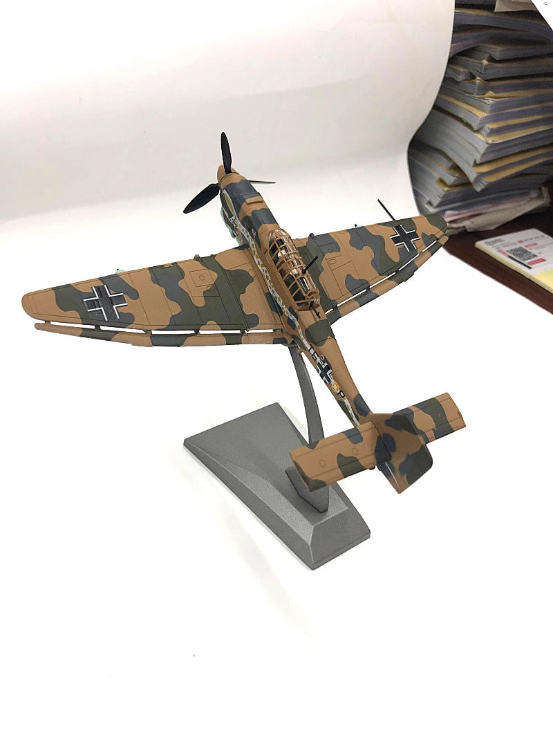 1-72 German WWII dive bomber Stuka JU87 alloy fighter aircraft model