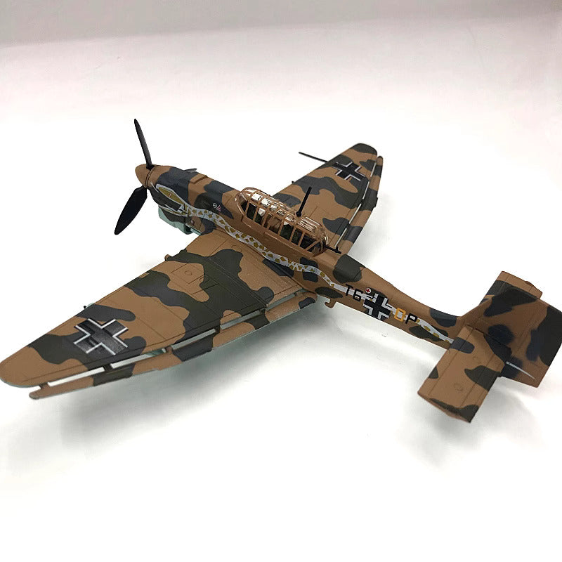 1-72 German WWII dive bomber Stuka JU87 alloy fighter aircraft model
