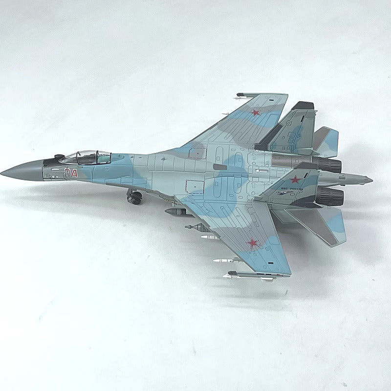 1/100 Russian  Super Lateral SU-35 Fighter  Alloy Military Model
