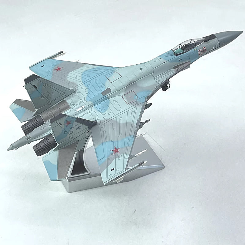 1/100 Russian  Super Lateral SU-35 Fighter  Alloy Military Model