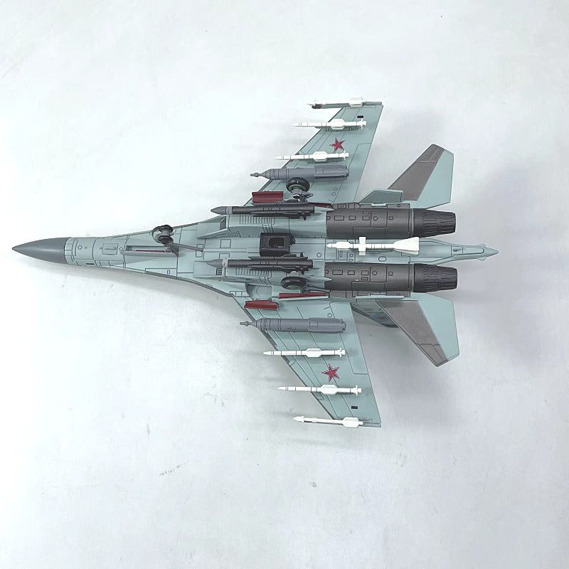 1/100 Russian  Super Lateral SU-35 Fighter  Alloy Military Model