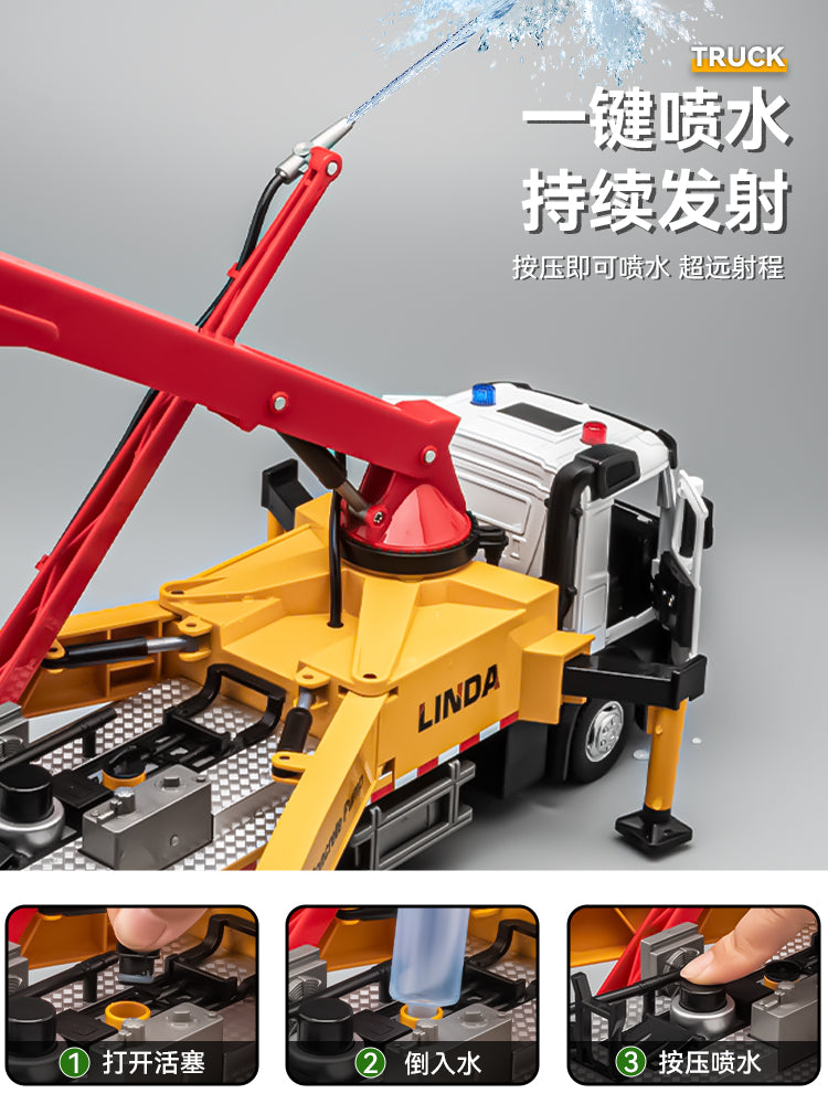 Alloy kids cement pump truck