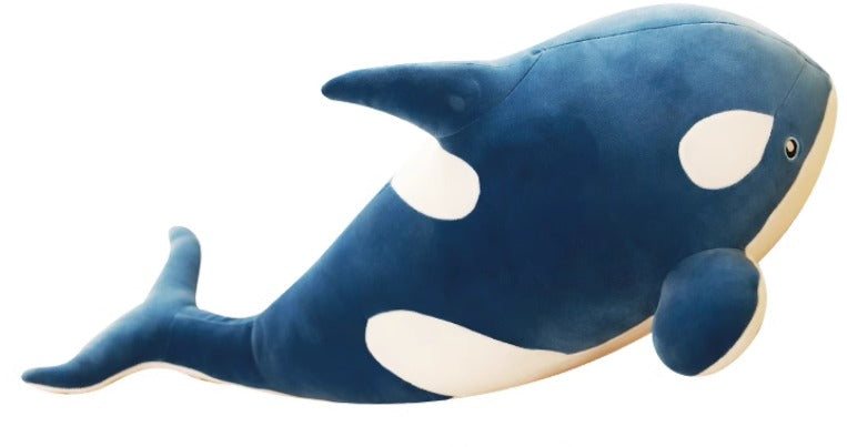 Black killer whale stuffed animal doll
