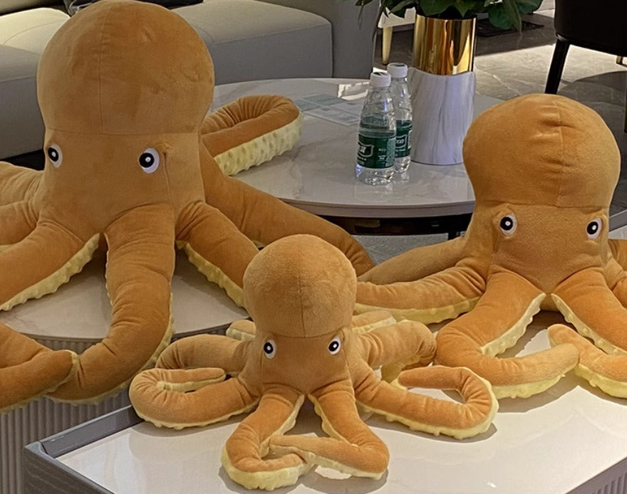 Brown Octopus stuffed animal plush
