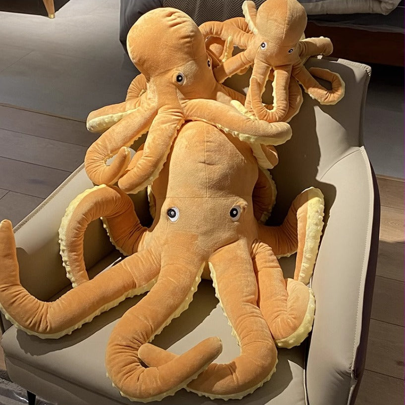 Brown Octopus stuffed animal plush