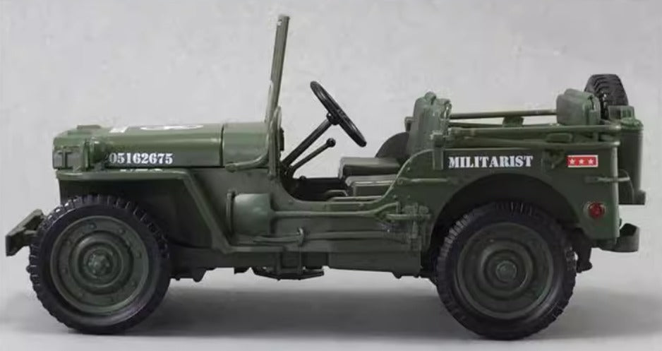 Cadiwell Alloy Military Car Model Vintage WWII Tactical Jeep 1-18