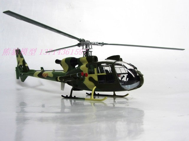 Chinese army Gazelle helicopter alloy model 1-32