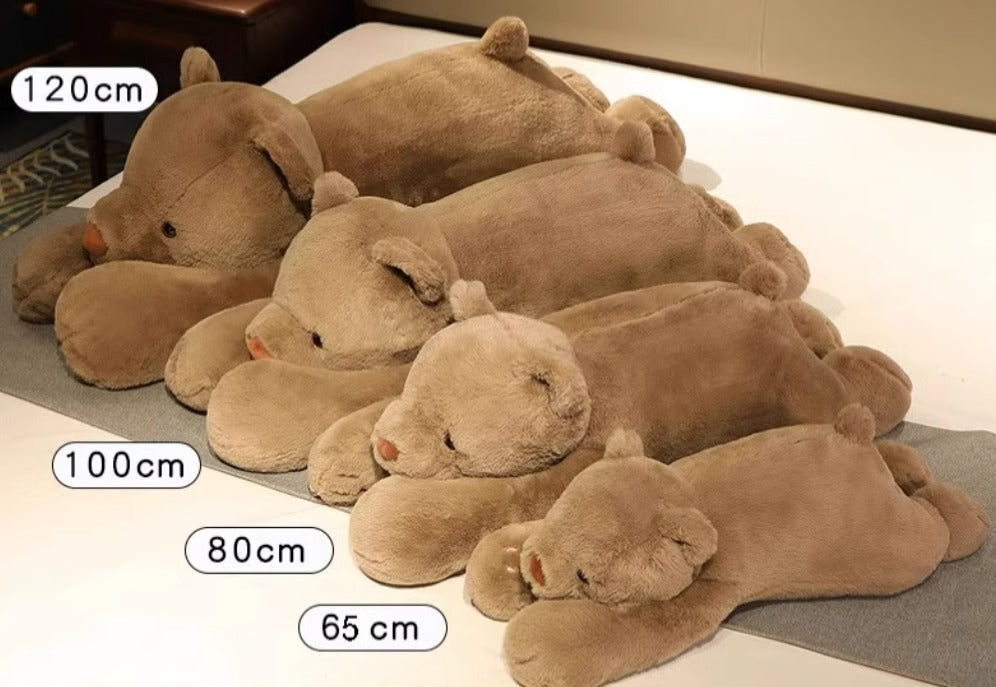 Cute stretching white teddy bearwhite or brown 120cm