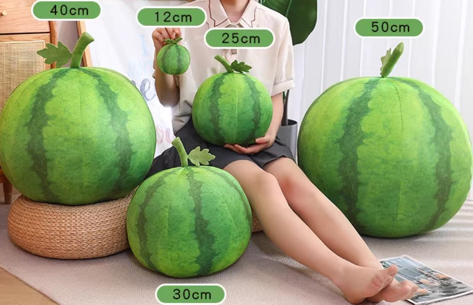 Cute stuffed watermelon plush.