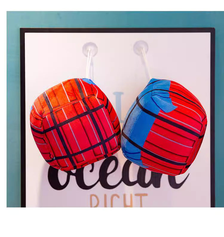 Different bottle stuffed pillows as a set