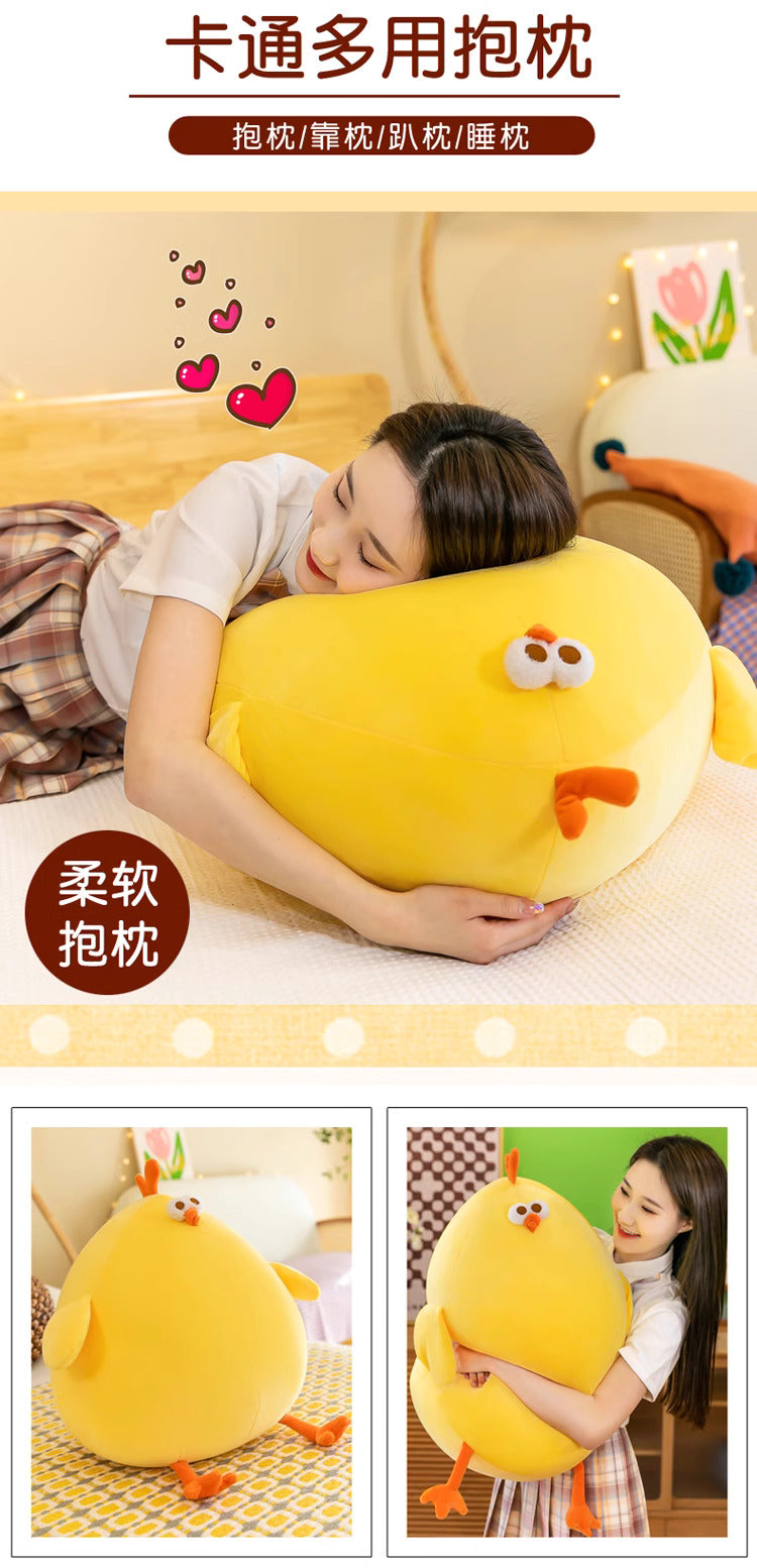 Fat sitting yellow bird plush animal 86cm