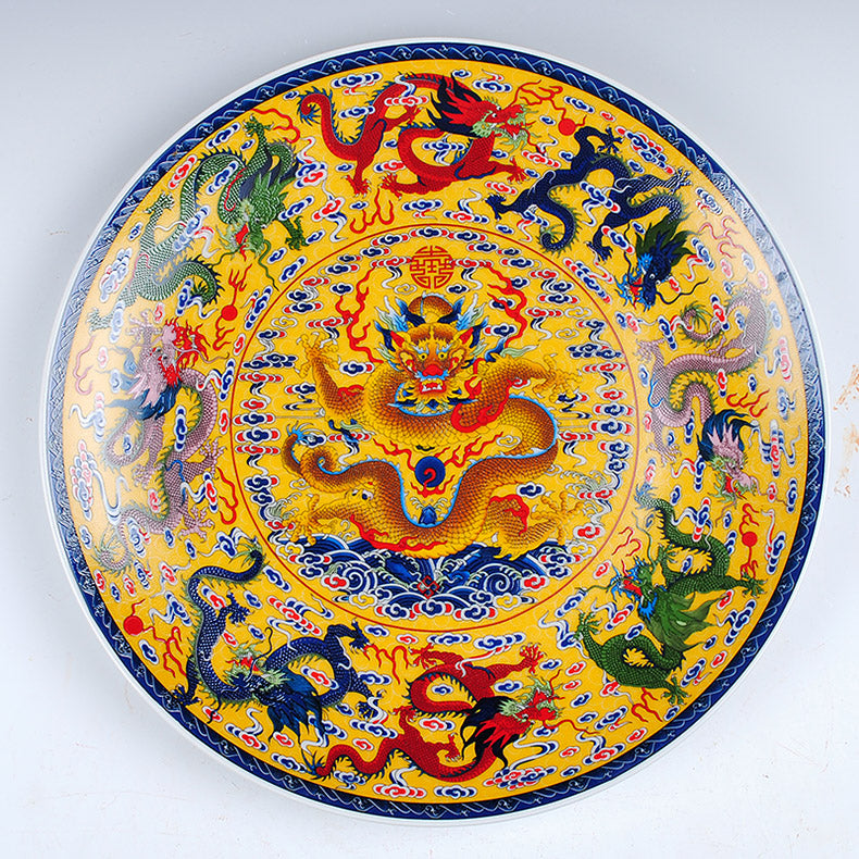 Jingdezhen Ceramic Plate with snake design