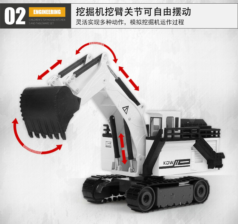 Kow excavator alloy model with plastic