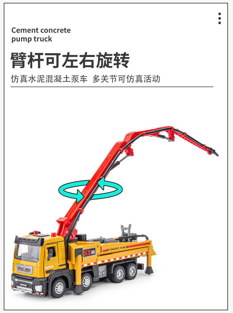 Large alloy concrete pump truck