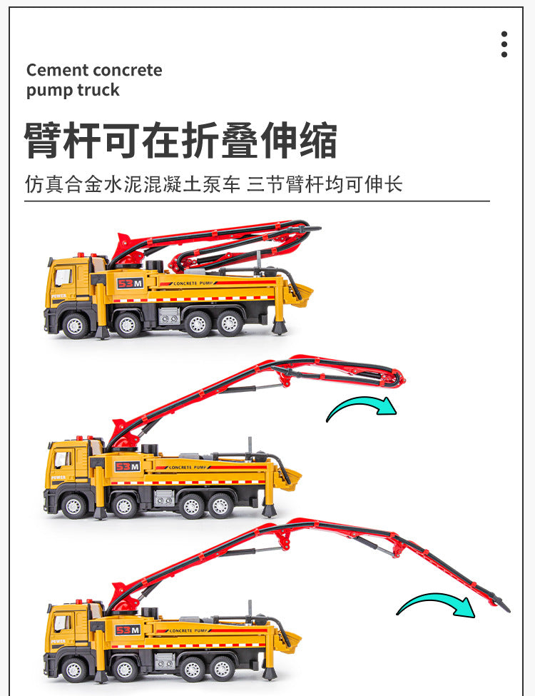 Large alloy concrete pump truck