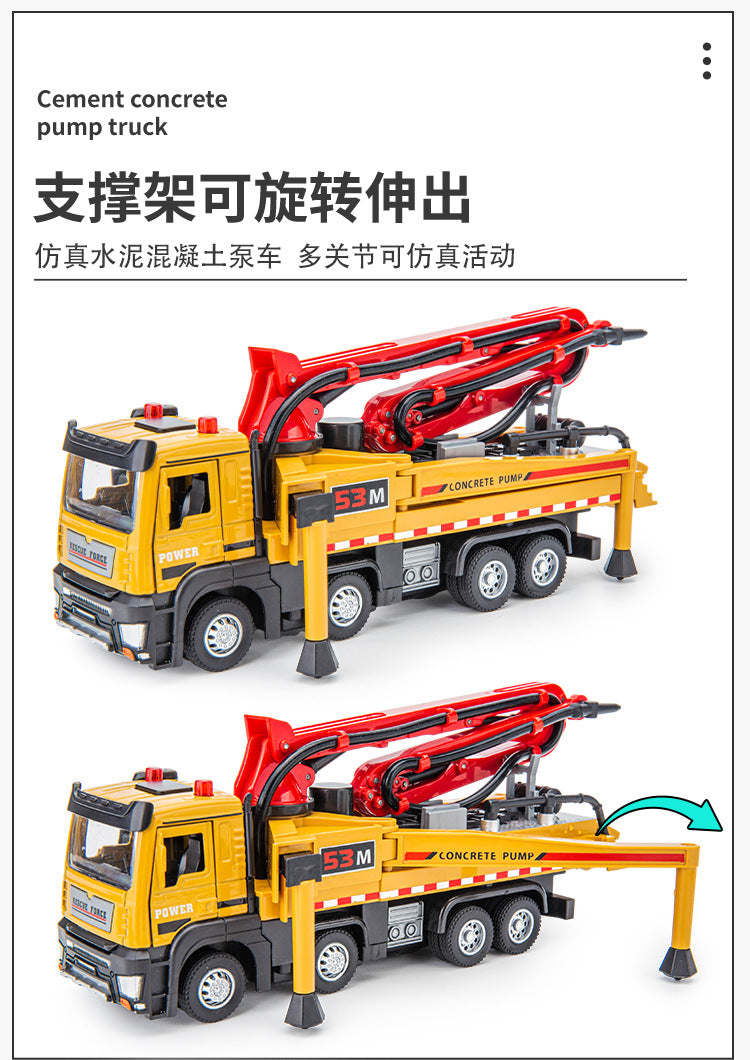 Large alloy concrete pump truck