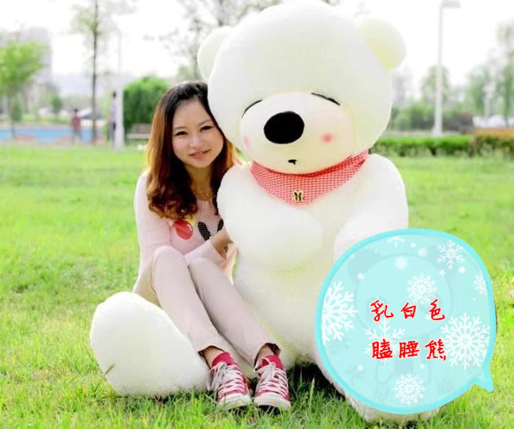 Large teddy bear 1.8 meters tall eyes closed