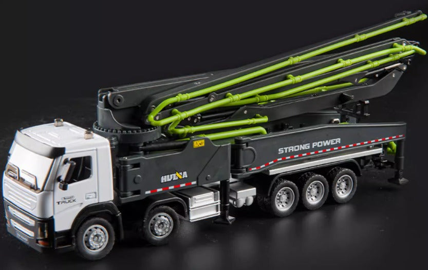 Large alloy cement pump truck model for kids