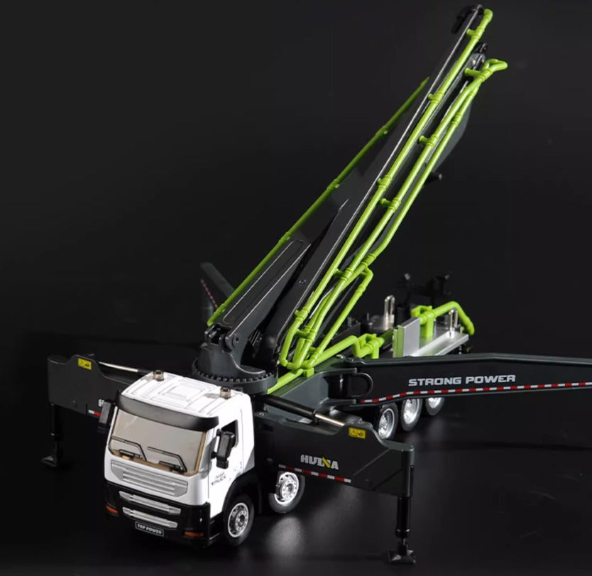 Large alloy cement pump truck model for kids