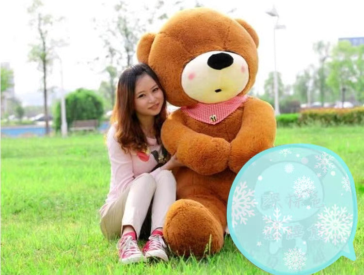 Large teddy bear 1.8 meters tall eyes closed