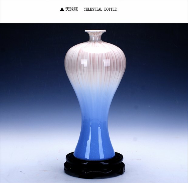 Jingdezhen ceramic vase with colorful flowing patterns