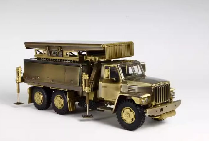 Q08 Radar Vehicle Army Green and Bronze, Brave and Victorious Military Model.