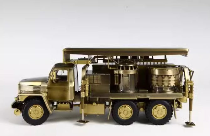 Q08 Radar Vehicle Army Green and Bronze, Brave and Victorious Military Model.