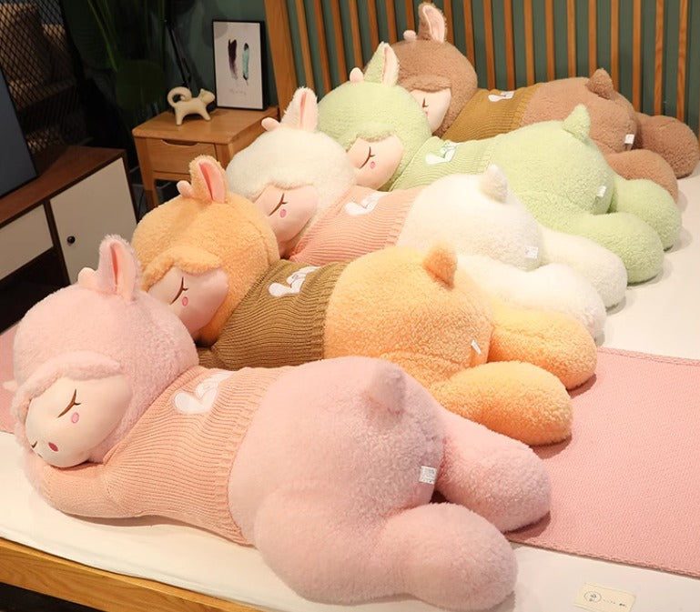 Sleeping goat stuffed animal plush