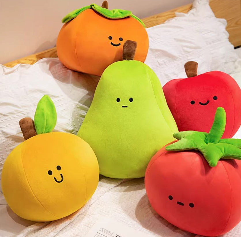 Smilling red stuffed apple