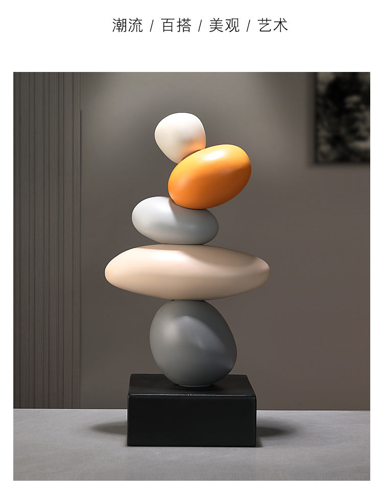 Stacking rock structure for the living room