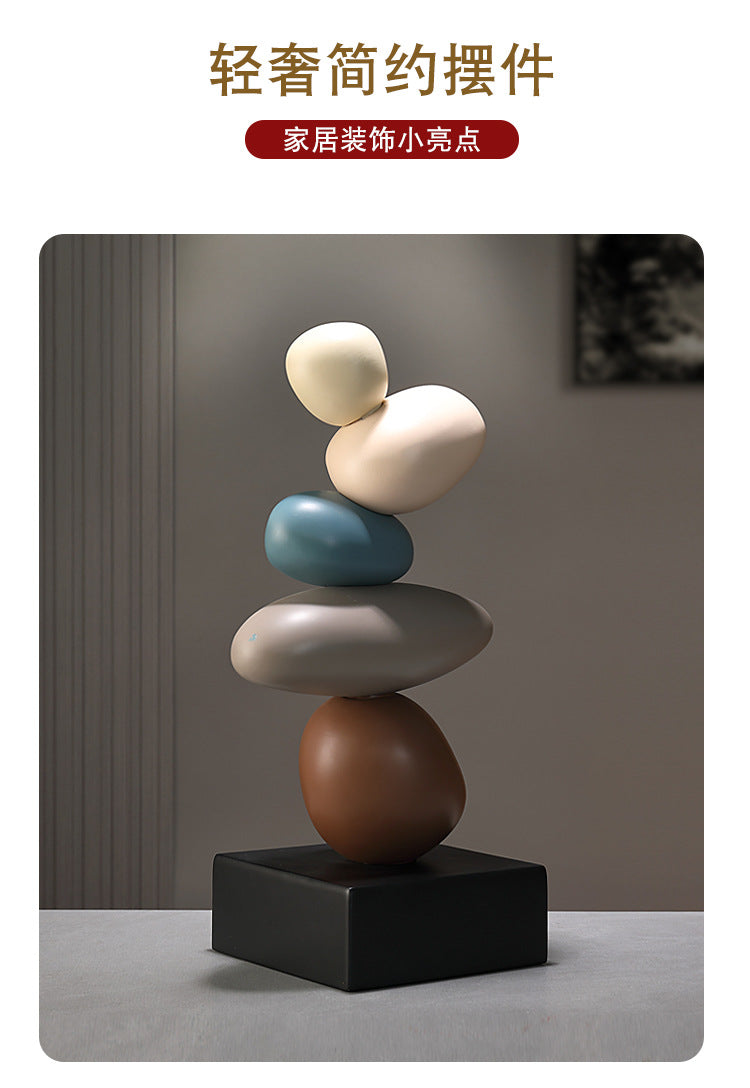 Stacking rock structure for the living room