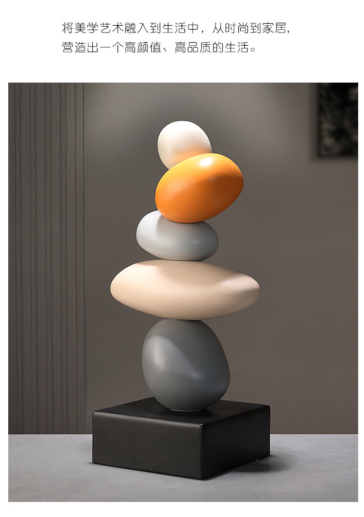 Stacking rock structure for the living room
