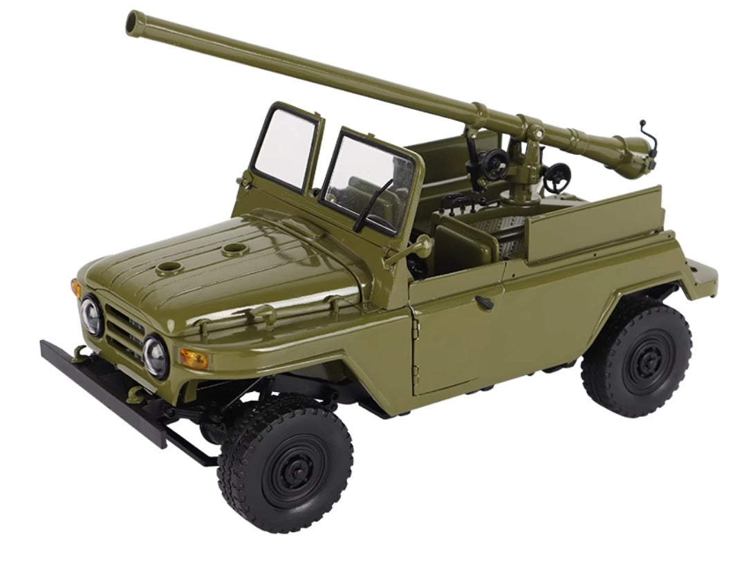 Type 75 105mm recoilless gun 212 jeep static model 1-18.