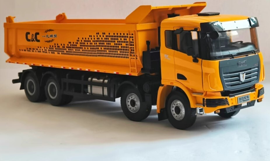 1-24- Jirui l U420 front four rear alloy dump truck model