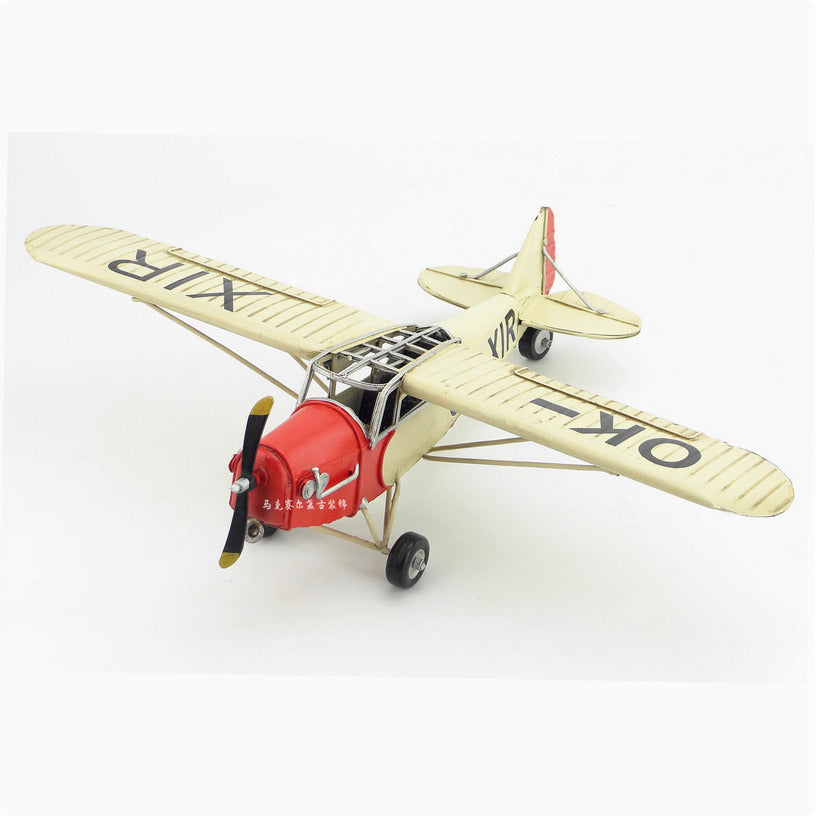 VINTAGE WROUGHT IRON PROPELLER AIRPLANE 1944 PIPER PA-18 MODEL
