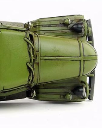 Vintage wrought iron handmade tin car model from 1956