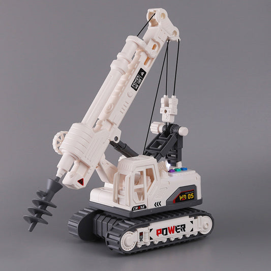 White rotary drilling rig model for kids from