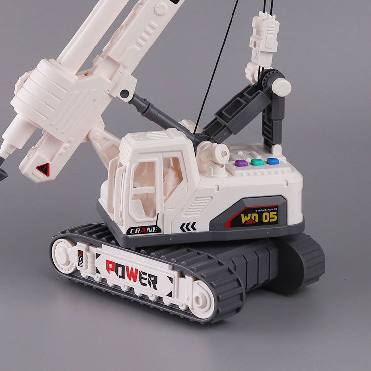 White rotary drilling rig model for kids from